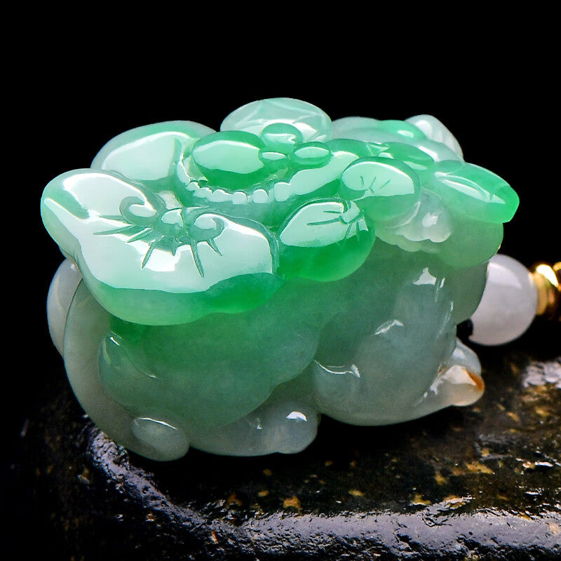 翡翠　貔貅 千载逸玉【绝品】翡翠貔貅吊坠|冰糯绿翡翠貔貅|男女饰品|翡翠