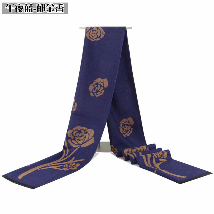 Bufanda de jacquard de invierno para mujer: un regalo elegante para mamás y señoras mayores.