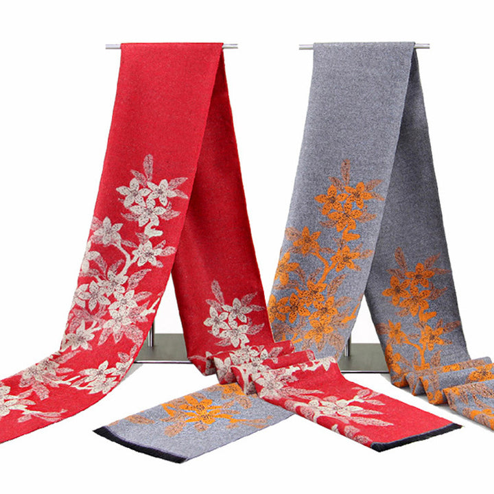 Bufanda de jacquard de invierno para mujer: un regalo elegante para mamás y señoras mayores.