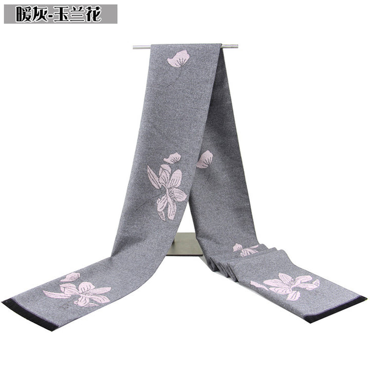 Bufanda de jacquard de invierno para mujer: un regalo elegante para mamás y señoras mayores.