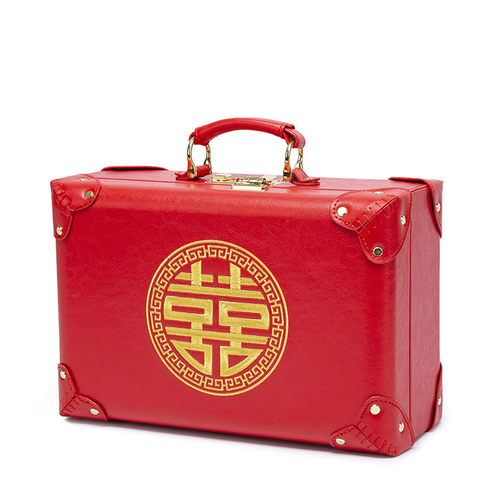 Estuche rojo para boda, caja de dote para novia, caja de regalo para boda, estuche para ceremonia tradicional