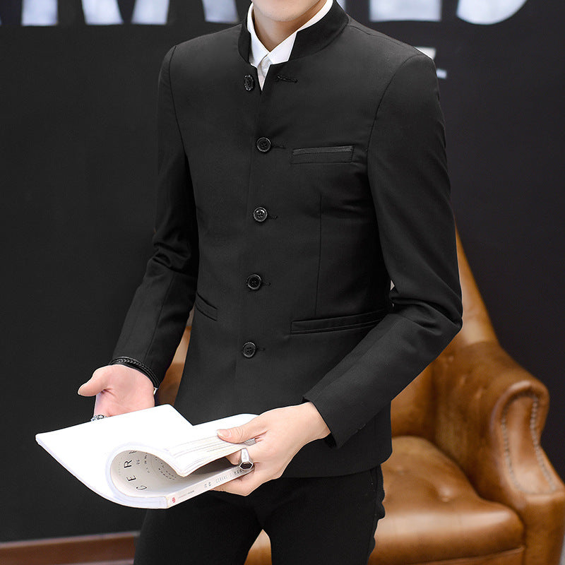 Traje Mao de estilo chino para hombre (2024): traje Tang de cuello alto para estudiantes y espectáculos