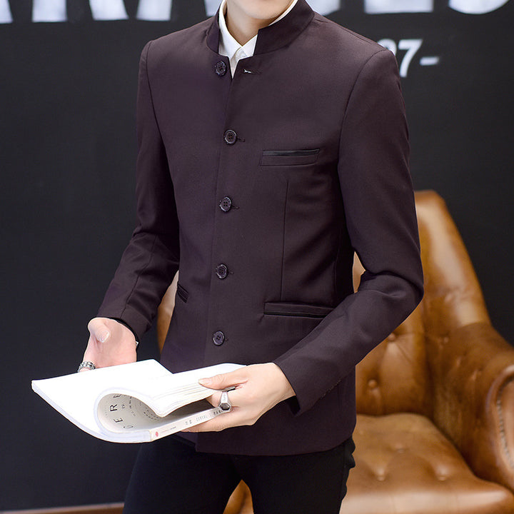 Traje Mao de estilo chino para hombre (2024): traje Tang de cuello alto para estudiantes y espectáculos