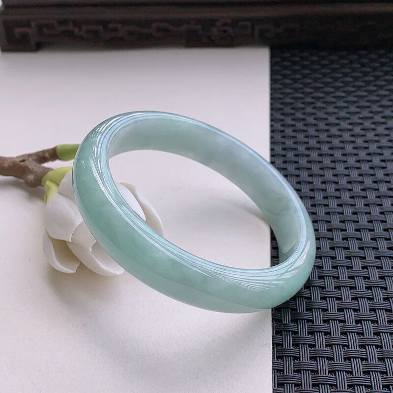 圣丽唯【直播链接】顺丰空运缅甸翡翠处理手镯冰种妈妈母亲女朋友礼物 内径55-56mm直接拍发主图同款