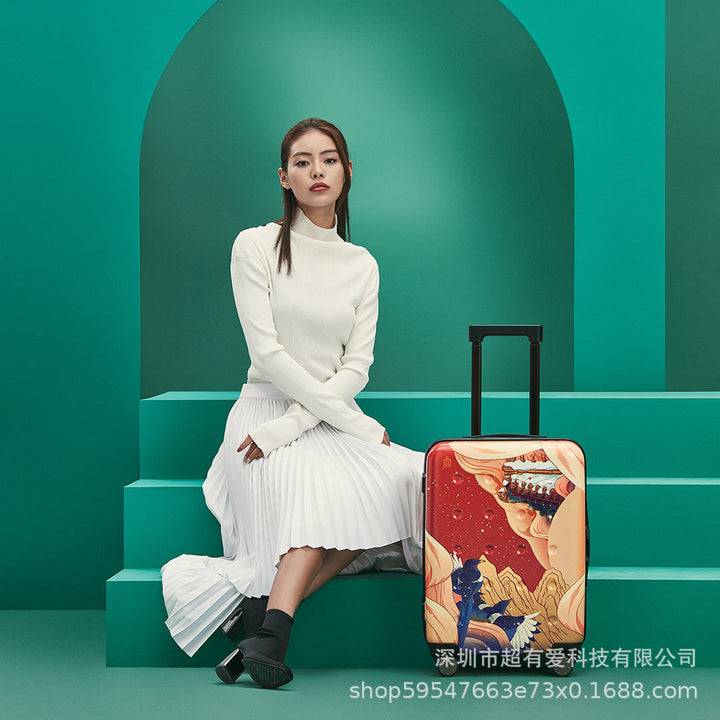 Palace Museum Cultural Travel Luggage – 20-inch & 24-inch Starry Time China Style Rolling Suitcase with Smooth Wheels