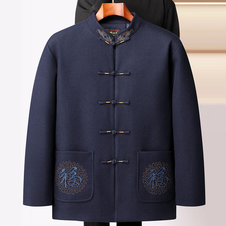 Men’s Elderly Tang Suit Jacket | Spring & Autumn Collection for Ages 60-80 | Grandpa 2024 New Set
