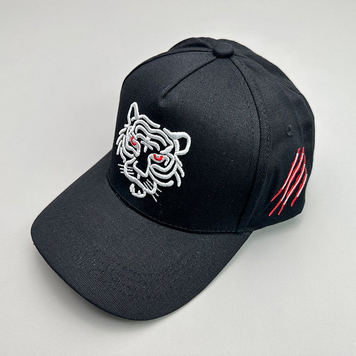 Gorra de béisbol tradicional de danza callejera hip-hop con dragón y tigre de tendencia nacional: gorra deportiva unisex transpirable con protección solar y ala plana ajustable.