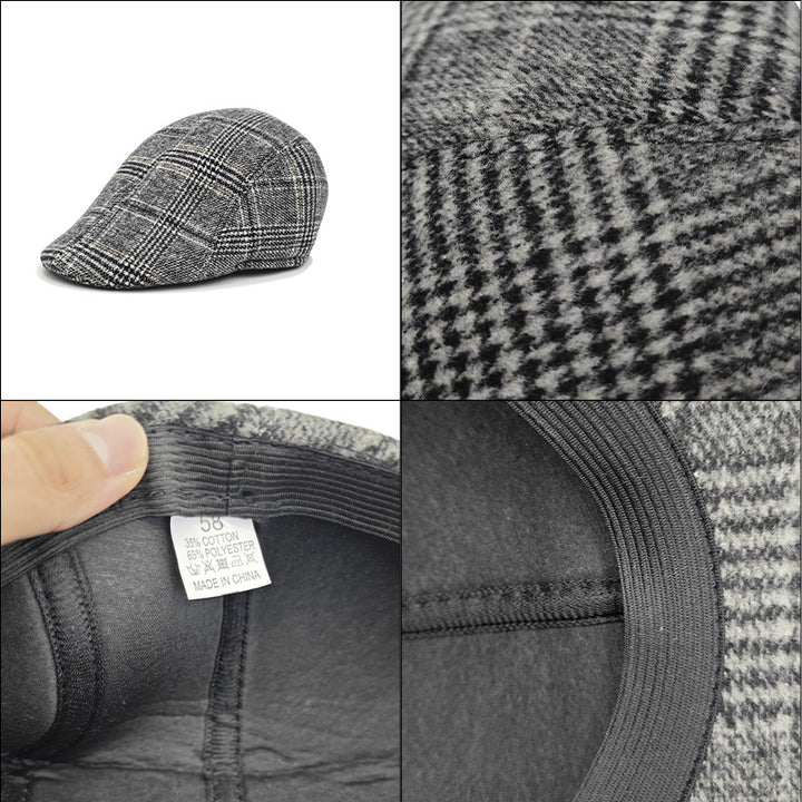 Boina gruesa de invierno para personas mayores: gorro cálido con orejeras para papás y abuelos.