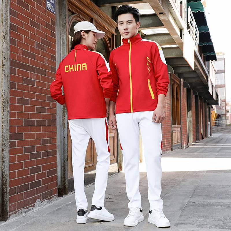 Conjunto deportivo holgado e informal de tendencia china para primavera/otoño para hombre y mujer: sudadera y pantalón deportivo para pareja, uniforme escolar o ropa informal.