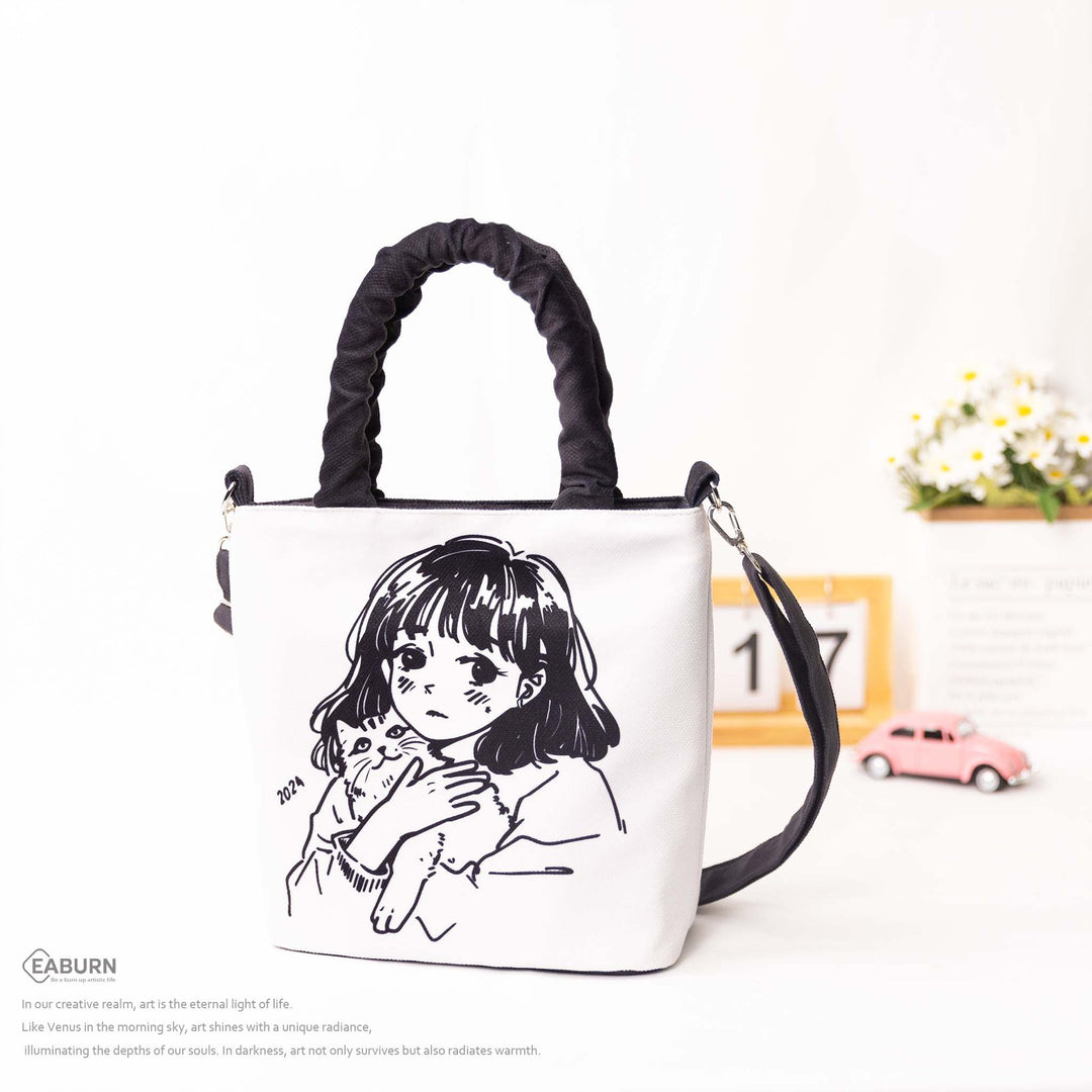 Bolso estilo cubo creativo de estilo chino: bolso versátil para viajes y uso diario.
