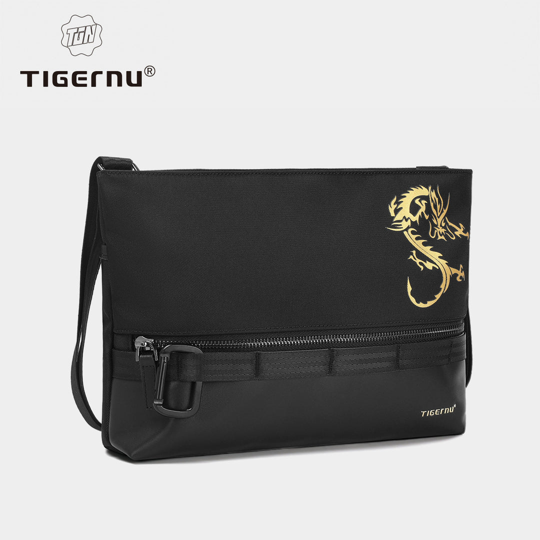 Bolso bandolera Tigernu con diseño de dragón chino para hombre: un bolso de hombro urbano, ligero y elegante.