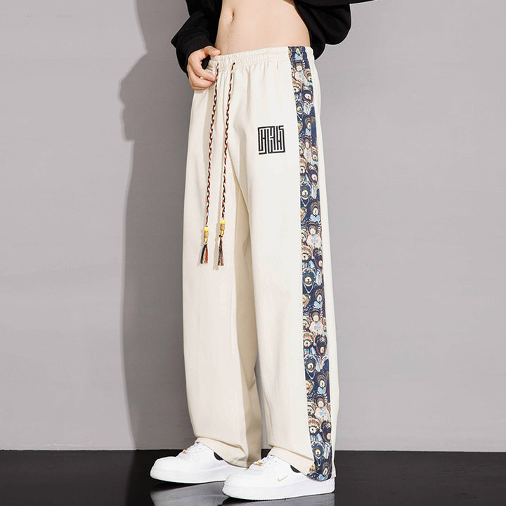 NASA-Inspired New Chinese-Style Embroidered Pants for Men | Spring & Fall Casual Trousers