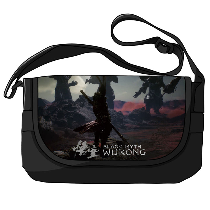 Bolso de hombro de lona AAA chino "Mito Negro: Wukong": un moderno bolso cruzado con estampados inspirados en mitos.
