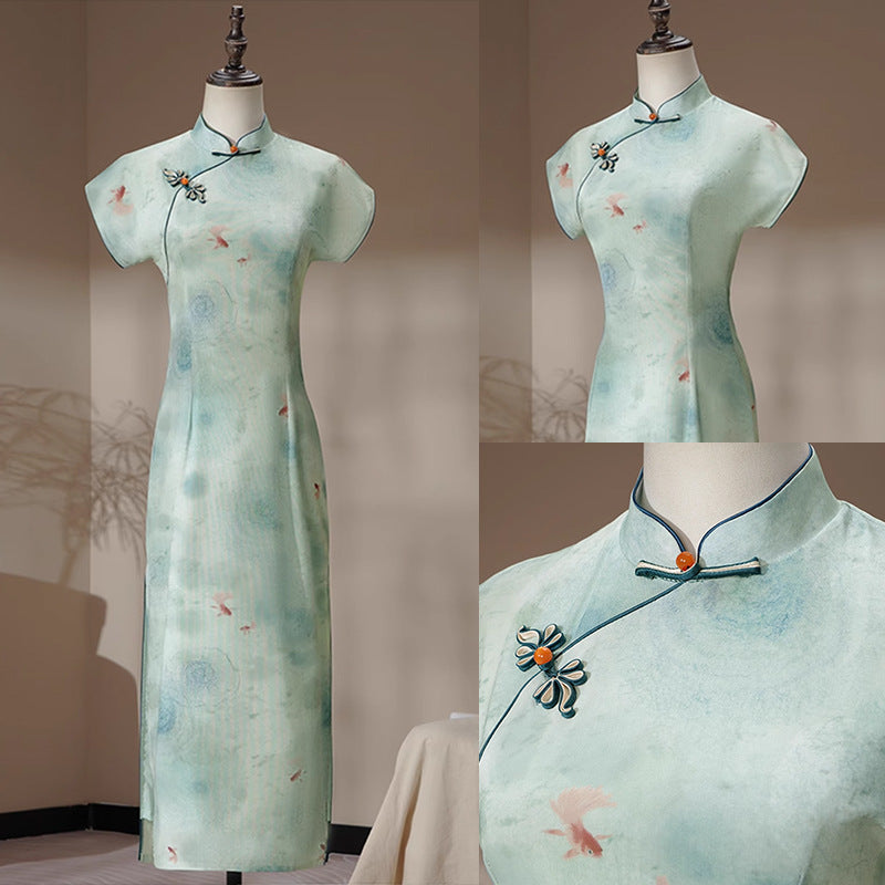 Pink cheongsam summer new 2024 improved young girl Republic of China style women's clothing new Chinese style daily wear