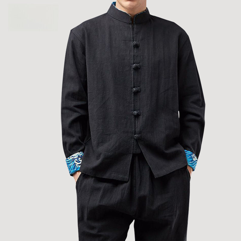 Chaqueta Zhongshan juvenil de estilo chino | Traje Tang Hanfu ajustado | Atuendo tradicional para caballeros