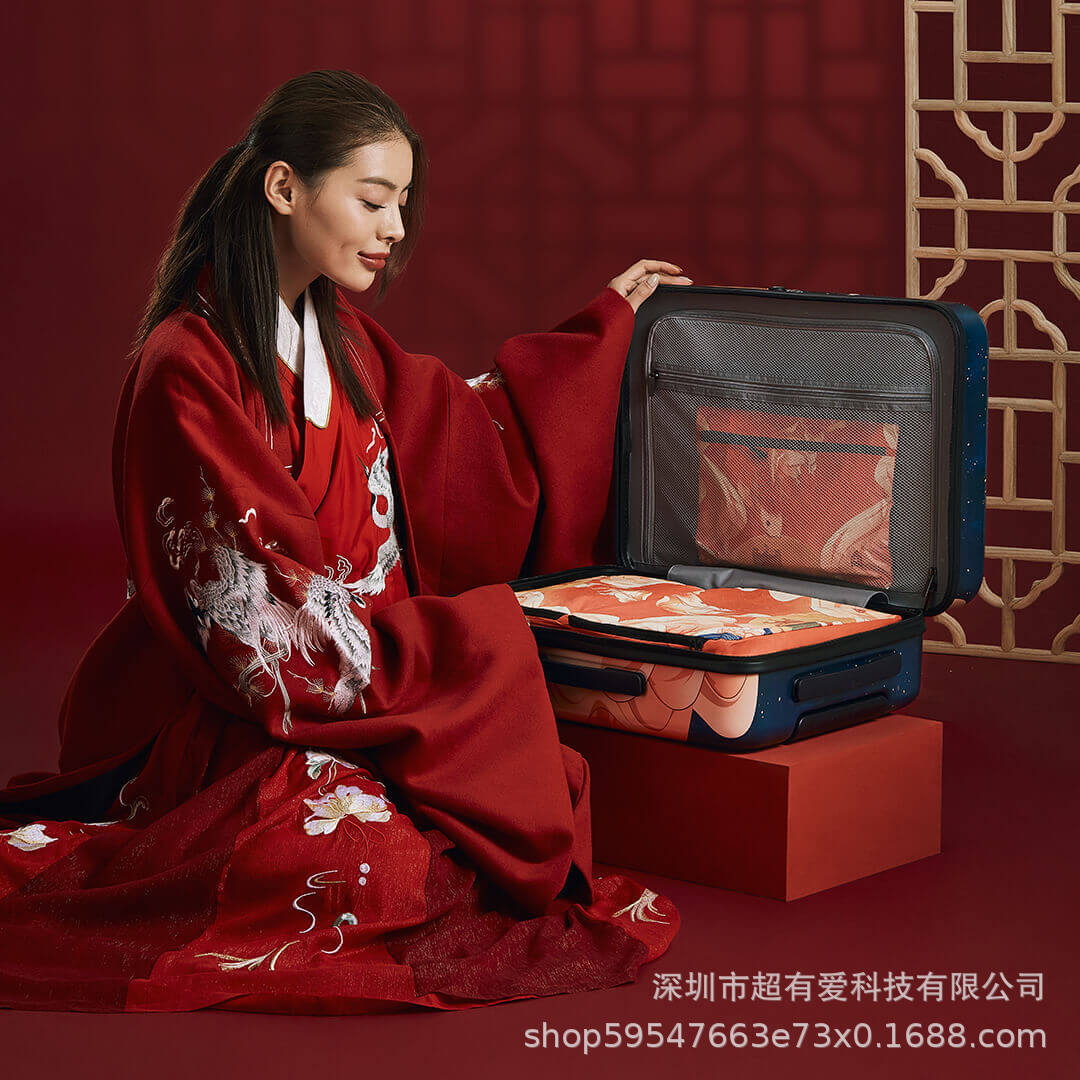 Palace Museum Cultural Travel Luggage – 20-inch & 24-inch Starry Time China Style Rolling Suitcase with Smooth Wheels