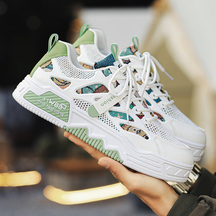 2024 new national trend men's shoes summer breathable versatile niche original casual shoes thick bottom non-slip sports trendy shoes