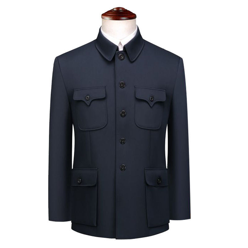 Spring & Autumn Army Casual Wear and Zhongshan Suits for Middle-aged and Elderly Men