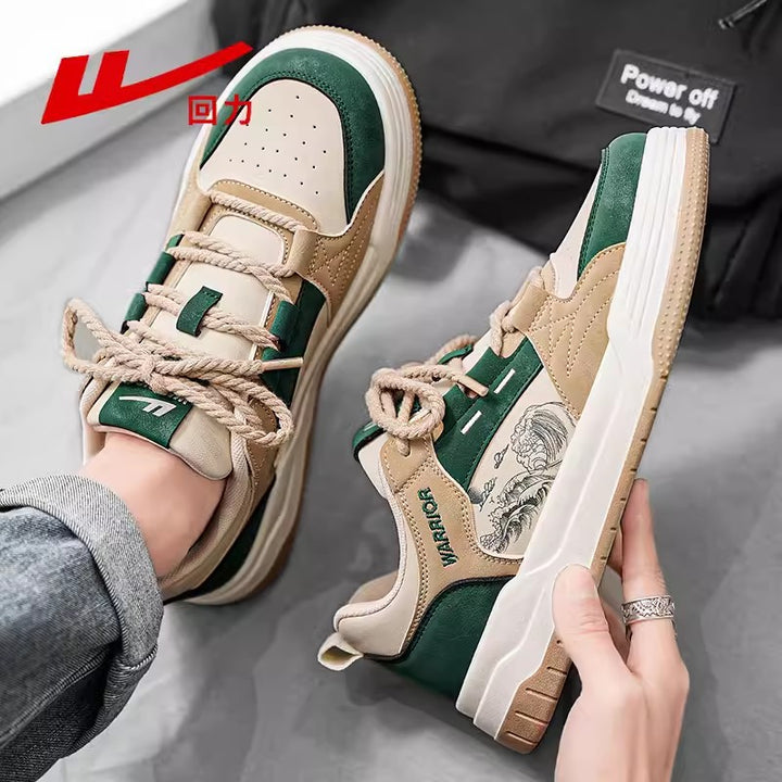 2024 Warrior Official Men’s Panda Board Shoes – National Style Black & White Casual Sneakers