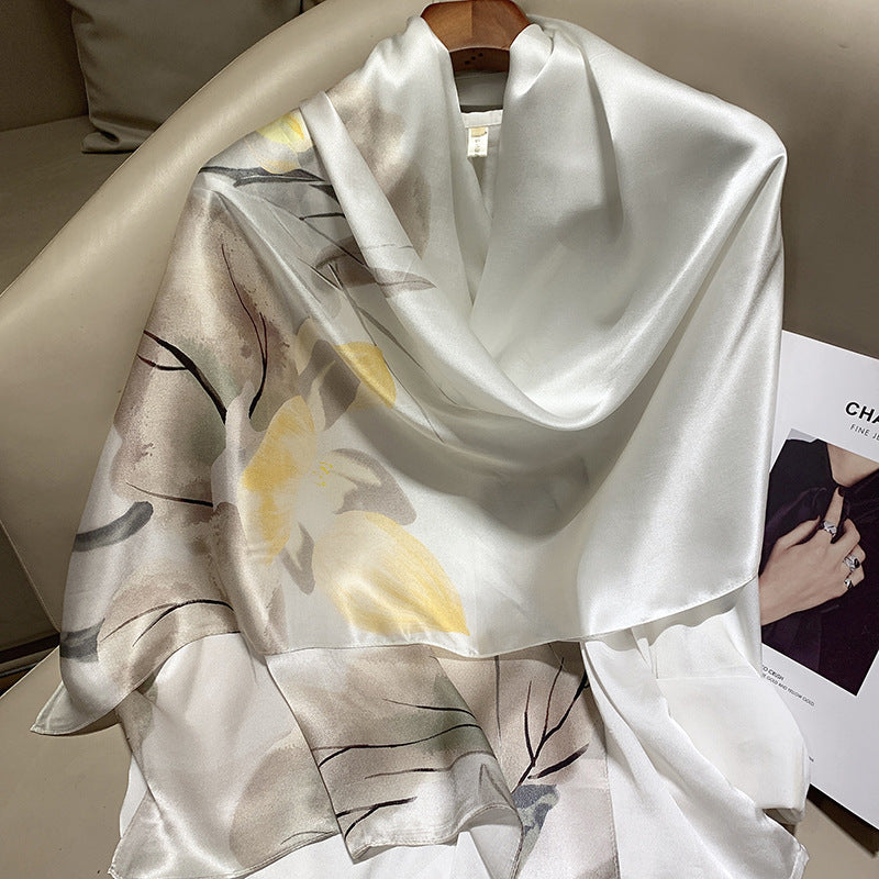Hangzhou Silk Scarf – High-End Mulberry Silk Vintage French Style Scarf