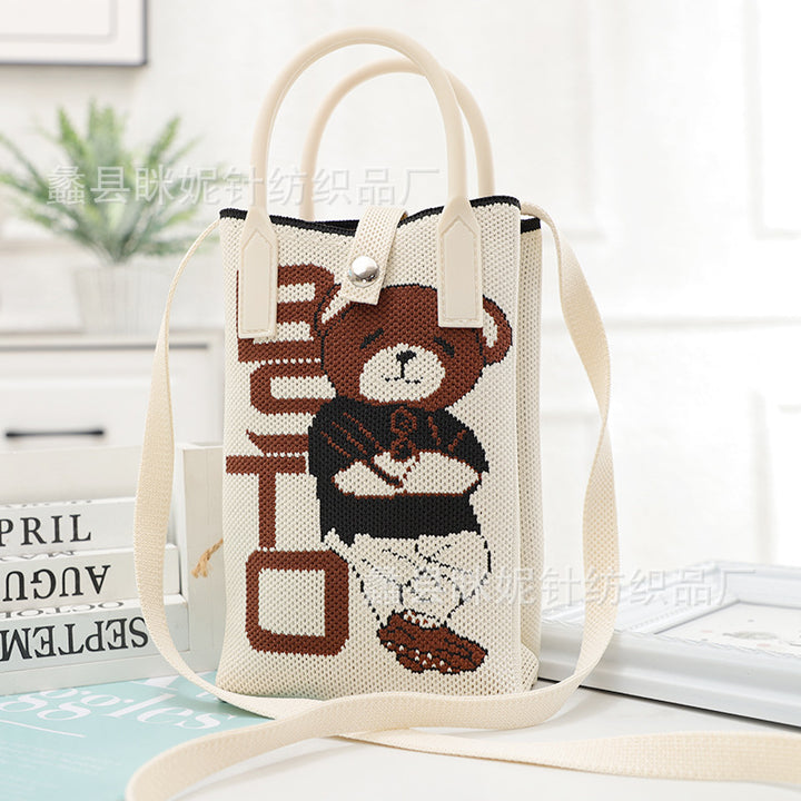 Bolso de punto de moda transfronterizo: bolso bandolera para teléfono de estilo chino
