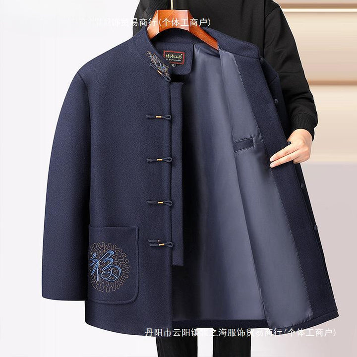 Men’s Elderly Tang Suit Jacket | Spring & Autumn Collection for Ages 60-80 | Grandpa 2024 New Set
