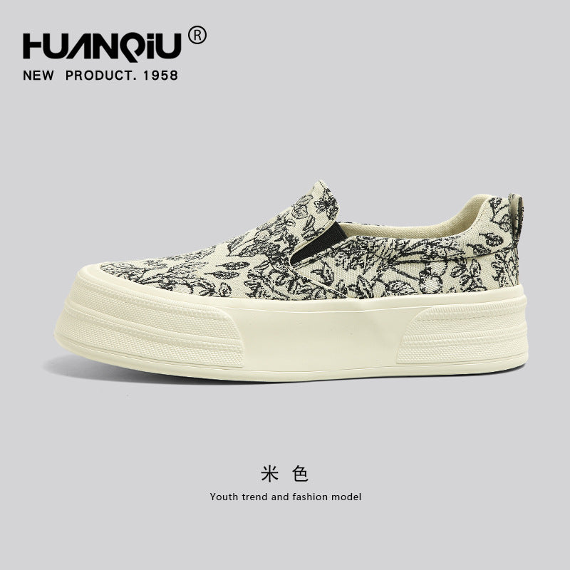 Global Platform Canvas Shoes for Women – 2024 New Autumn Retro Slip-On Sneakers