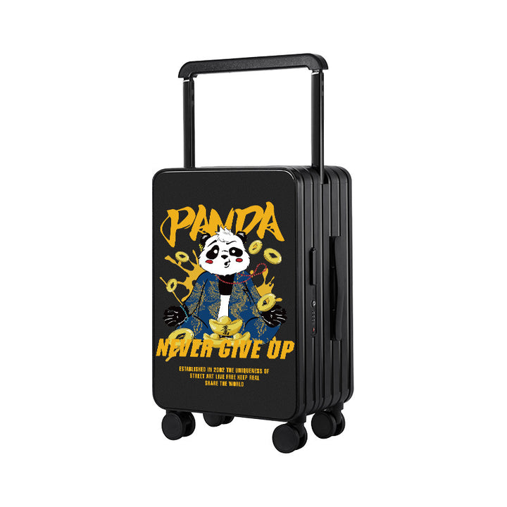 Cross-Border Panda-Themed Stylish Suitcase – 20-Inch Lightweight PC Carry-On with Spinner Wheels