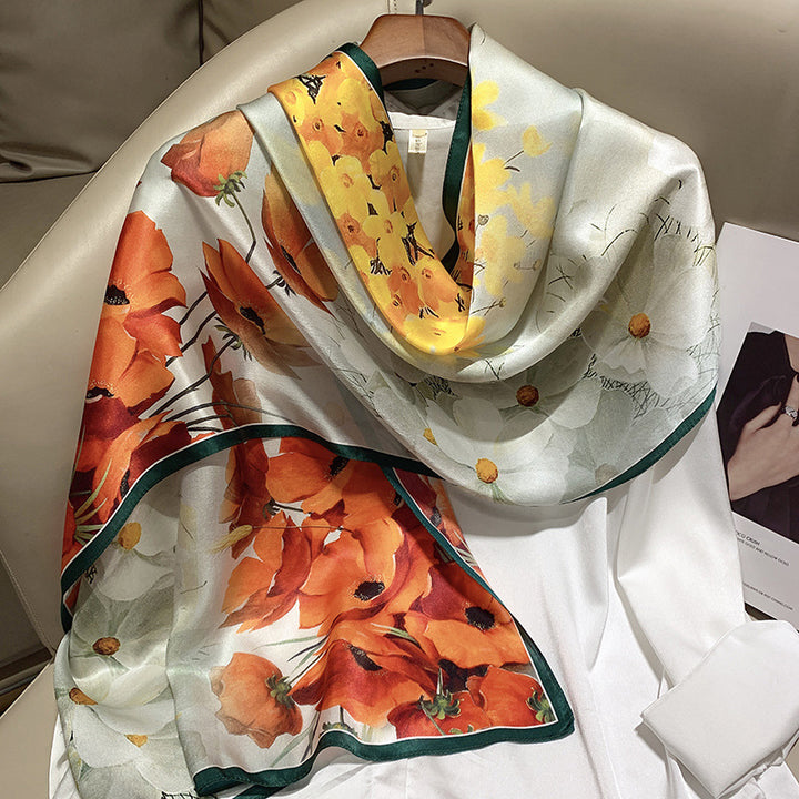 Hangzhou Silk Scarf – High-End Mulberry Silk Vintage French Style Scarf