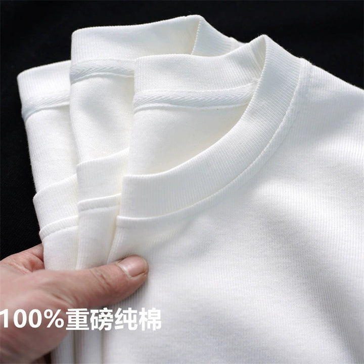 Summer new pure cotton T-shirt men's short-sleeved trendy brand loose versatile national trend T-shirt half-sleeved Chinese style men's T-shirt
