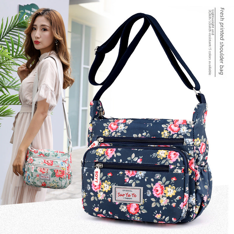 Nuevo bolso bandolera con estampado floral: bolso cuadrado pequeño de estilo étnico