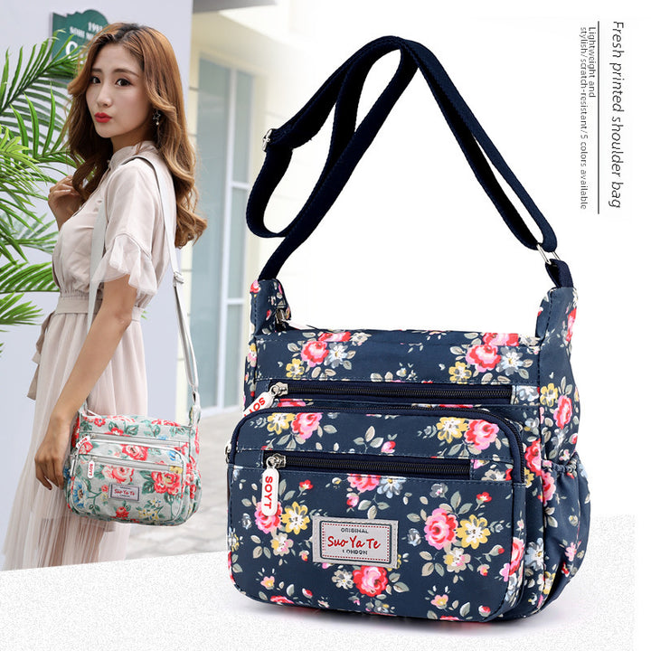 Nuevo bolso bandolera con estampado floral: bolso cuadrado pequeño de estilo étnico