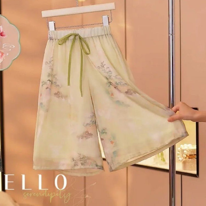Traje Hanfu de verano para niñas 2024, nuevo estilo chino, traje Tang para niñas medianas y grandes, nuevo traje antiguo chino de manga corta