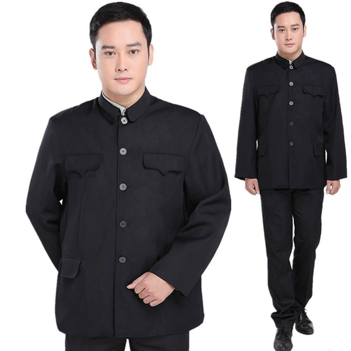 Chaqueta de traje Zhongshan para hombre, ropa de abrigo tradicional china para otoño
