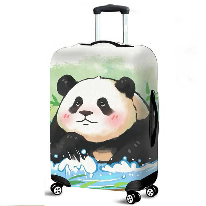 Funda de equipaje de panda estilo chino transfronterizo, protector elástico para maletas con ruedas, funda de viaje a prueba de polvo