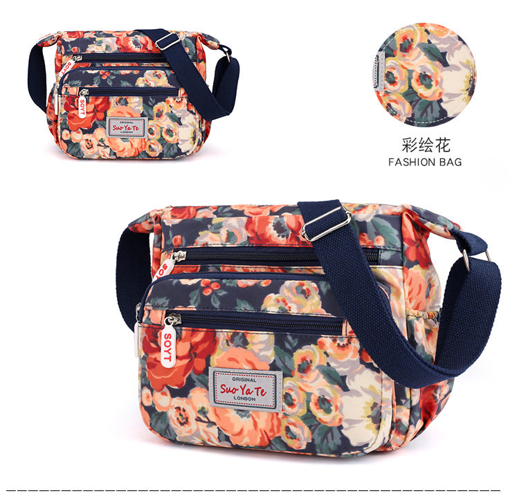 Nuevo bolso bandolera con estampado floral: bolso cuadrado pequeño de estilo étnico