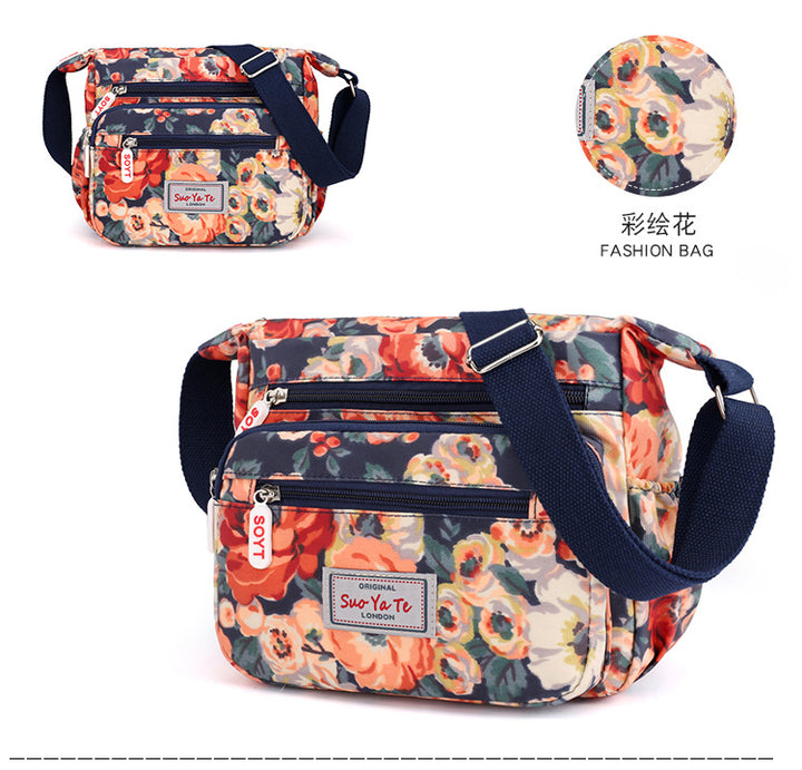 Nuevo bolso bandolera con estampado floral: bolso cuadrado pequeño de estilo étnico