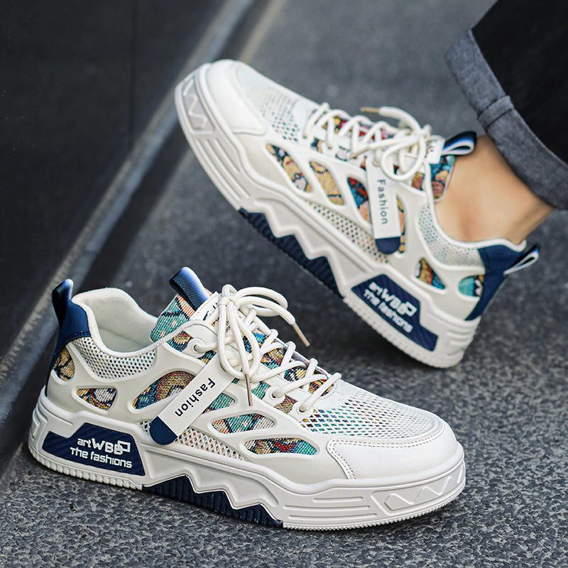 2024 new national trend men's shoes summer breathable versatile niche original casual shoes thick bottom non-slip sports trendy shoes
