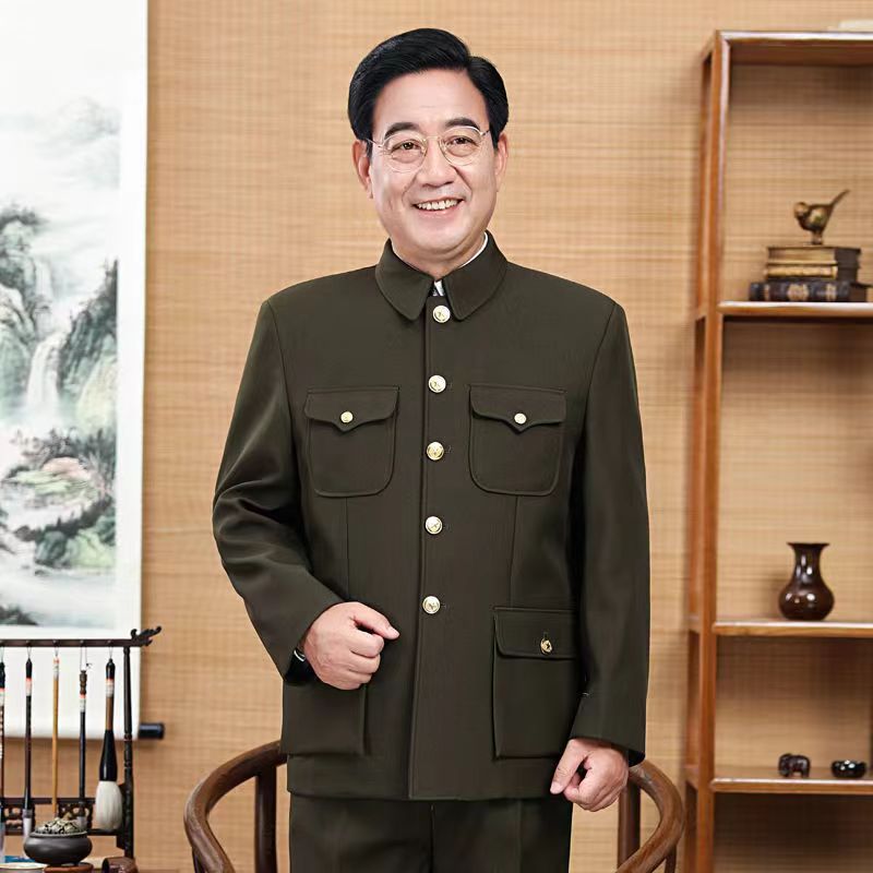 Trajes Zhongshan al por mayor para personas de mediana edad y mayores: estilo tradicional del abuelo