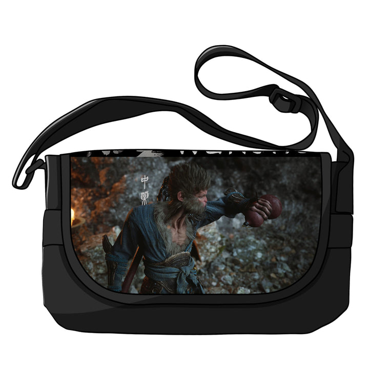 Bolso de hombro de lona AAA chino "Mito Negro: Wukong": un moderno bolso cruzado con estampados inspirados en mitos.