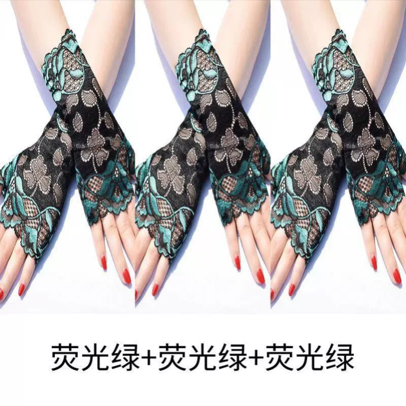 Guantes de estilo chino, mangas de doncella china para mujer, estilo subcultural de encaje de alta gama, puños, decoración de muñeca moderna