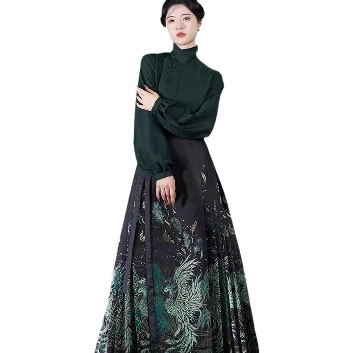 Qingyu Modernized Ma Mian Skirt | Ming-Style Hanfu for Women | Daily Wear and Commuting