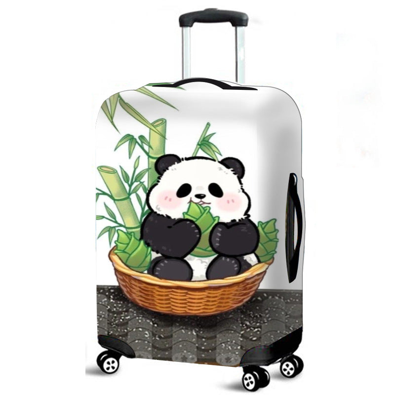 Funda de equipaje de panda estilo chino transfronterizo, protector elástico para maletas con ruedas, funda de viaje a prueba de polvo