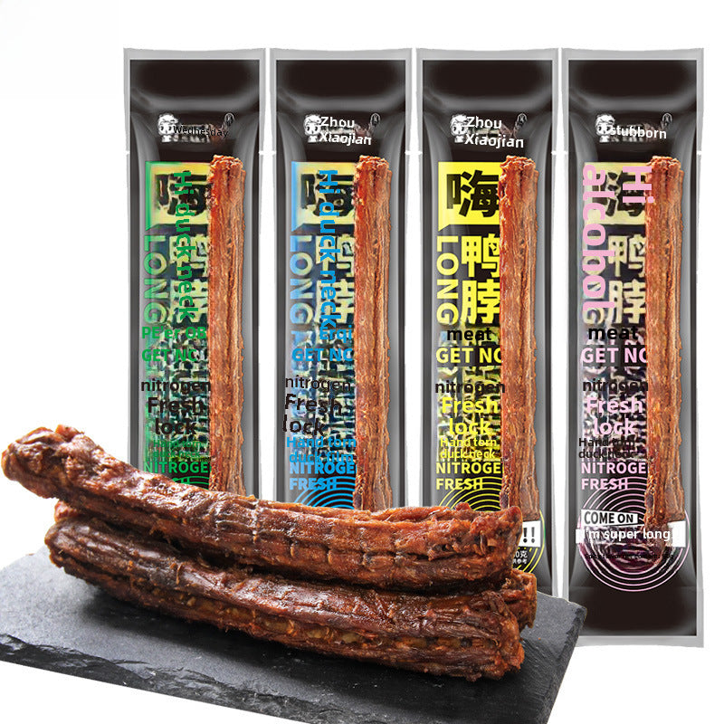 Zhou Xiao Jian Nitrogen-Sealed Hi Duck Neck | 60g | Air-Dried Hand-Torn Kung Fu Duck Neck | Whole Piece | Ready-to-Eat