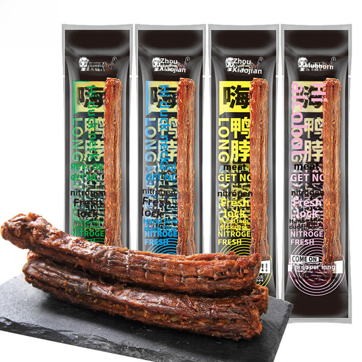 Zhou Xiao Jian Nitrogen-Sealed Hi Duck Neck | 60g | Air-Dried Hand-Torn Kung Fu Duck Neck | Whole Piece | Ready-to-Eat