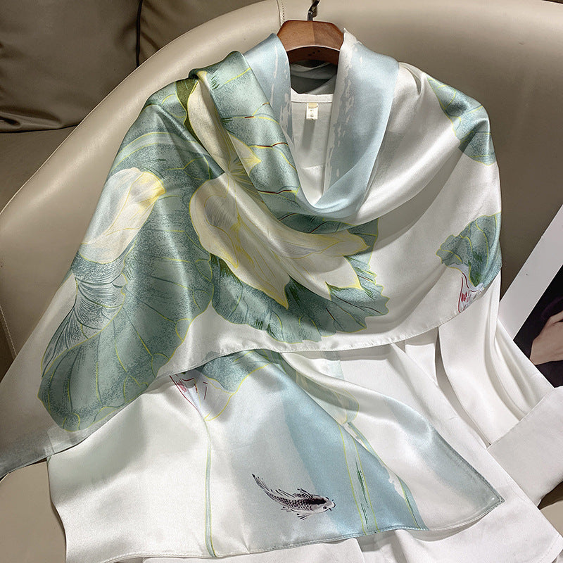 Hangzhou Silk Scarf – High-End Mulberry Silk Vintage French Style Scarf