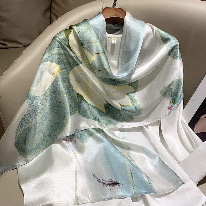 Hangzhou Silk Scarf – High-End Mulberry Silk Vintage French Style Scarf