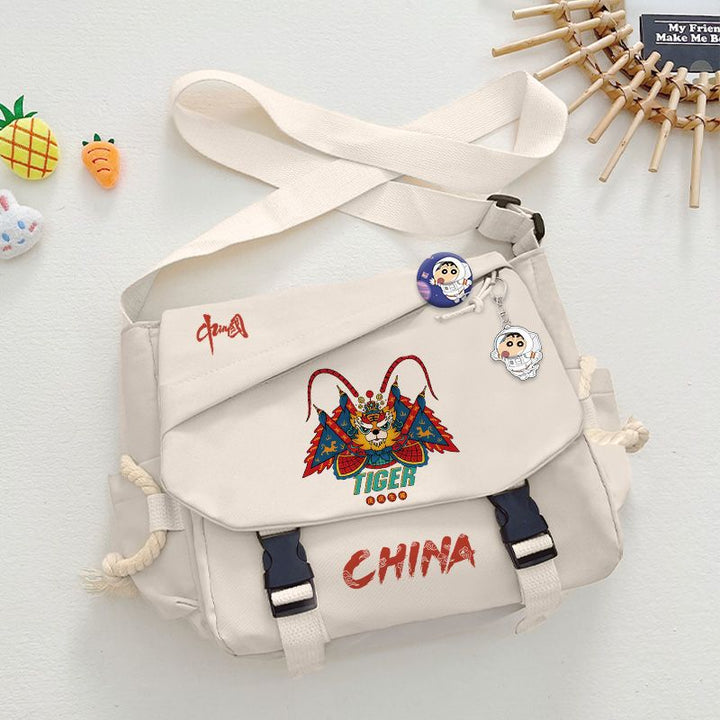 Bolso bandolera deportivo unisex de gran capacidad, moderno y moderno, estilo urbano minimalista Harajuku.