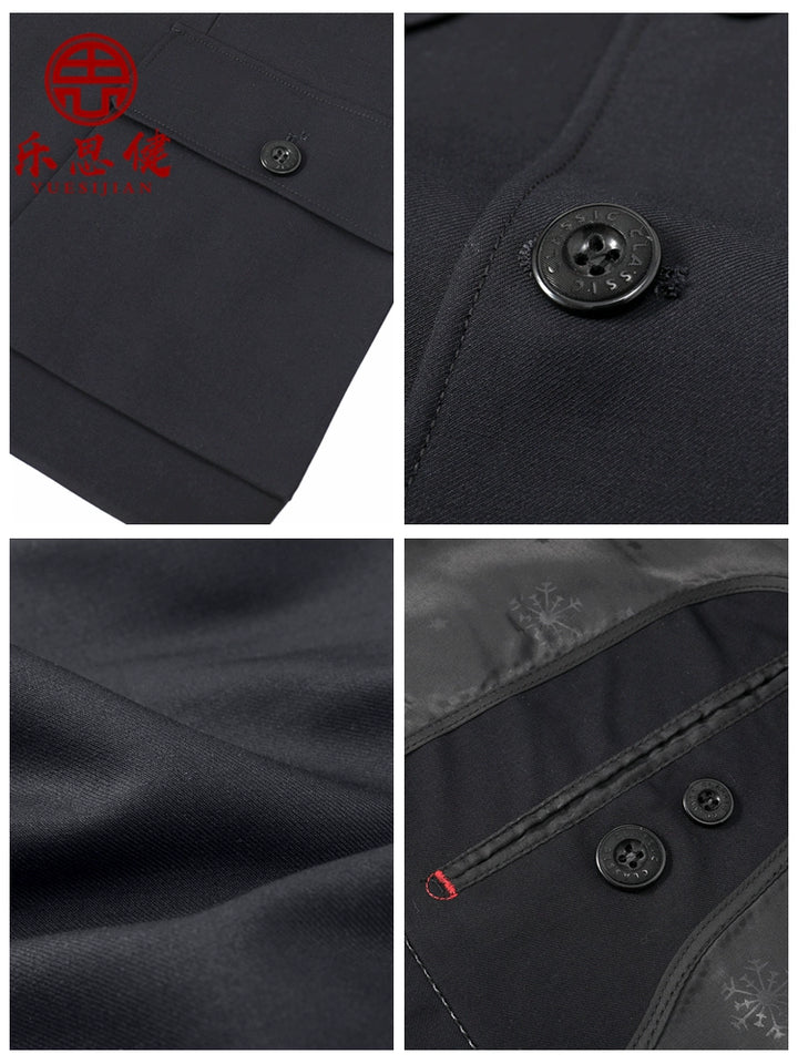 Men’s Zhongshan Suit Set for Seniors | Premium Father’s Zhongshan Jacket for Spring and Fall/Winter