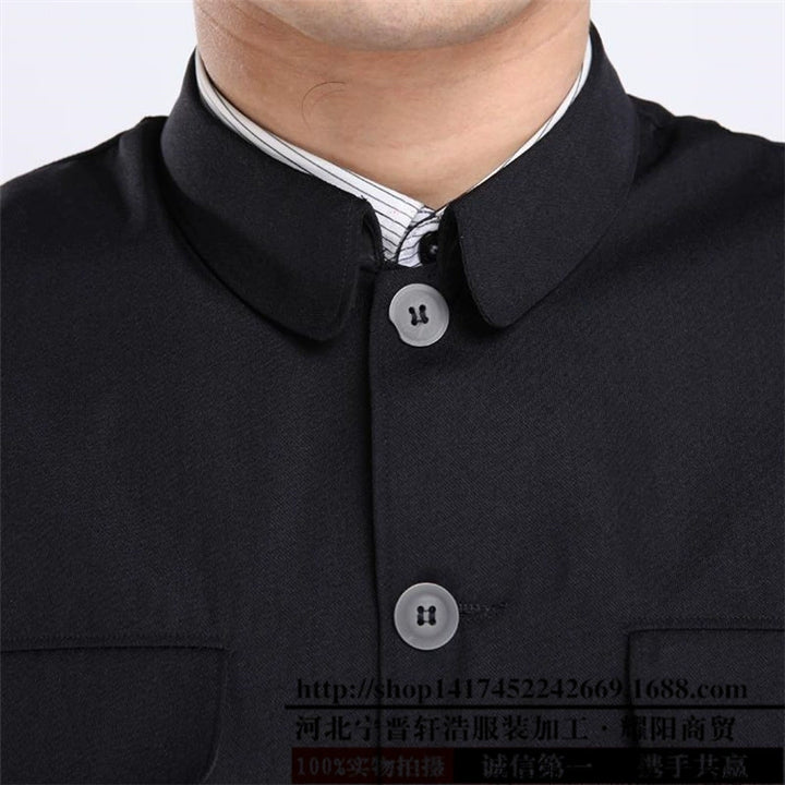 Chaqueta de traje Zhongshan para hombre, ropa de abrigo tradicional china para otoño